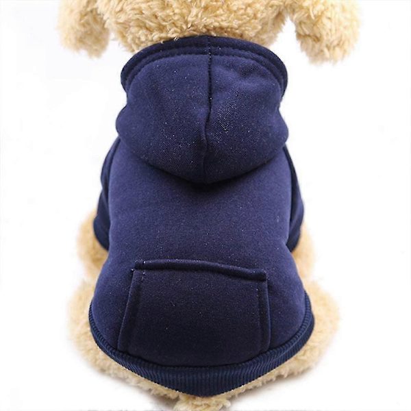 Vinter Hund Hettegenser Navy Blå, X-liten
