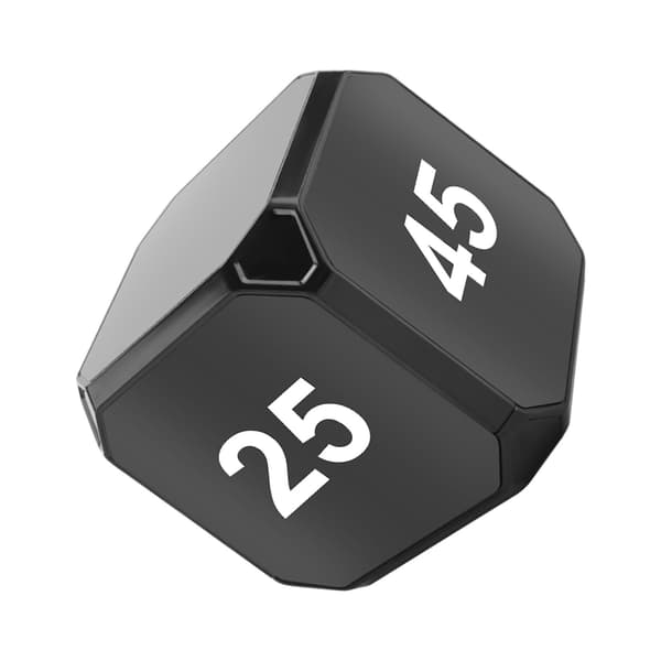 Cube Timer Kjøkken Timer Sensor Flip Meditasjon Timer Management og Nedtelling 5-15-25-45 Min (Svart)
