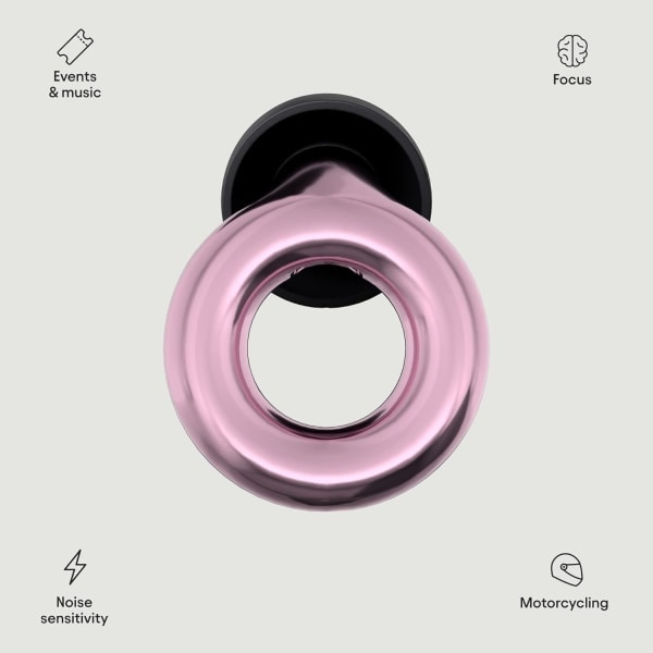 REMAKE Loop Experience Ørepropper - Høykvalitets hørselsvern for støyreduksjon, motorsykler, arbeidsplass og lydsensitivitet Rose Gold
