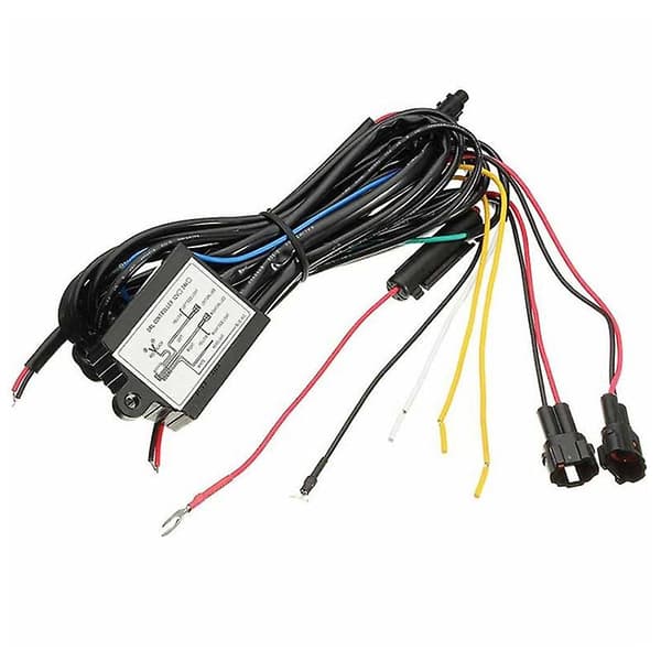 Bil DRL Varselljus Dimmer Dimningsrelä Kontrollbrytare Kabelstam 12V Black
