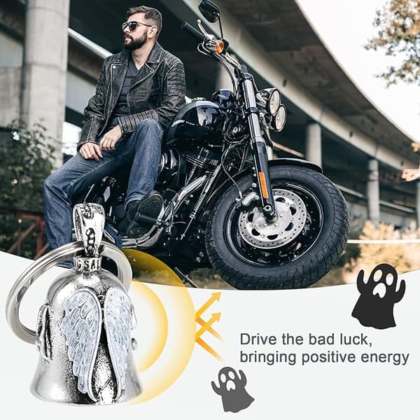 Guardian Bell Nøglering til Motorcykler med Kæde & Ring-FX-