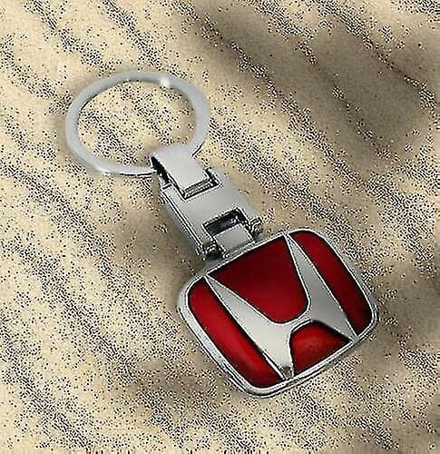 Honda 3D Nyckelring Keychain Logotyp Båda Sidorna Presentask / Röd