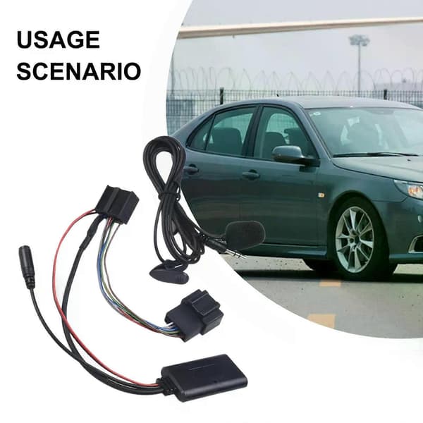 For Saab 9-3 9-5 Car Bluetooth Compatible Music Player Audio Receiver Hands-free Phone Mp3 Aux In Adapter Cable Modules-FF1-{EE}