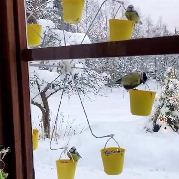 Fågelkarusell Snurrande Karusellleksak Med Fågelmatare