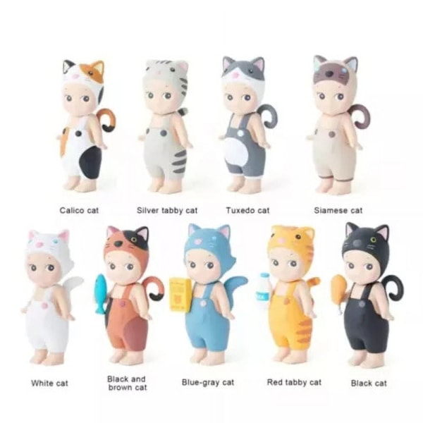 Sonny Angel HIPPERS - Original Mini Figur, Begrænset Udgave, Forseglede Blind Box - Cat Life Serie 9pc #8