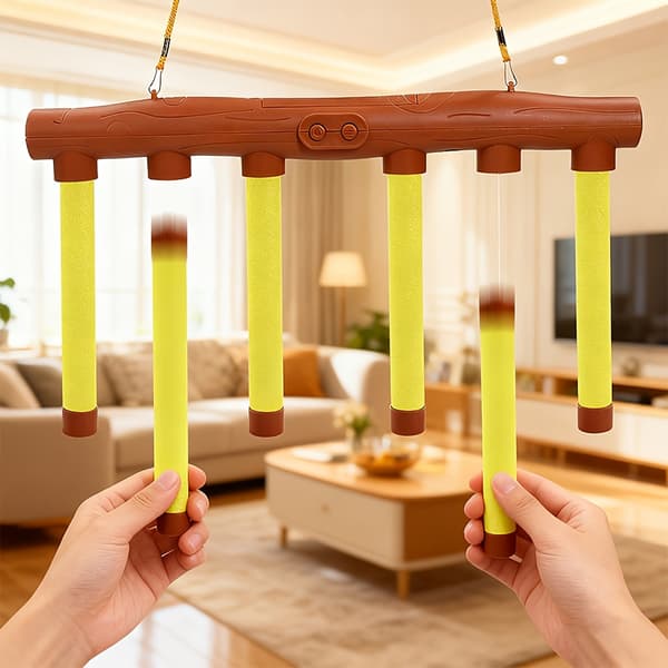 Bärbart Drop Stick-spel, Barn, Öga-Hand-koordination, Förälder-Barn-utmaning, Julklappar Gul