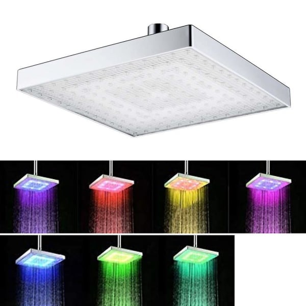 LED Dusjhode med Flerfarget Lys, Baderomsregndusj