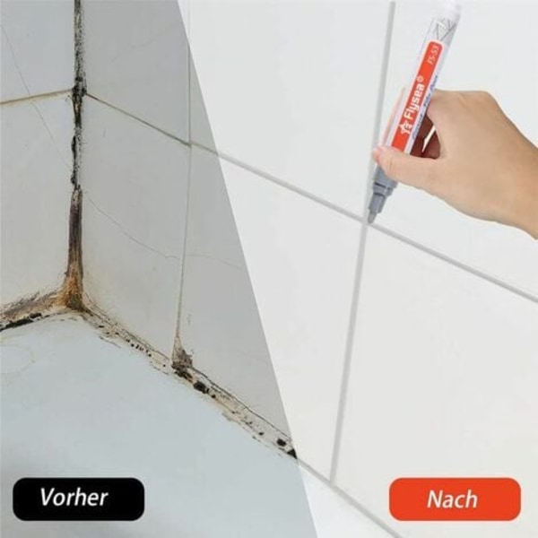 Reparationspenna för kakelfogar ljusgrå 8 stycken, reparationspenna för badrumsemalj, fogpåfyllning vit, kompatibel med kakel och kök.pa