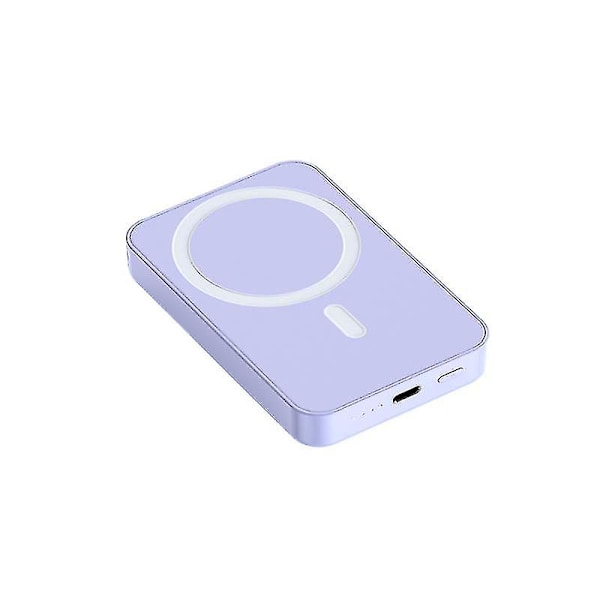 Magnetisk Trådløs Hurtiglading Powerbank PD20W Mini Bærbar 20000mAh Ekstern Batterilader For Iphone 12 13 purple