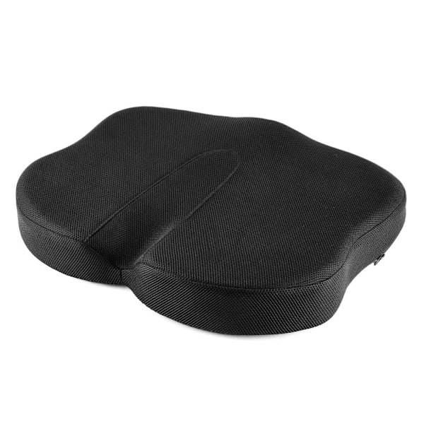 2 Orthopedic Seat Cushions with Memory Foam, Seat Cushions for Low Back Pain and Sciatica Coccyx - For Office Chairs, Car Seats, Wheelchairs (Black)