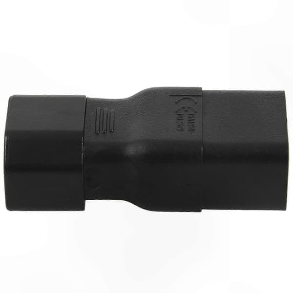C14 till C19 IEC Strömadapterkontakt för PDU- och UPS-system black
