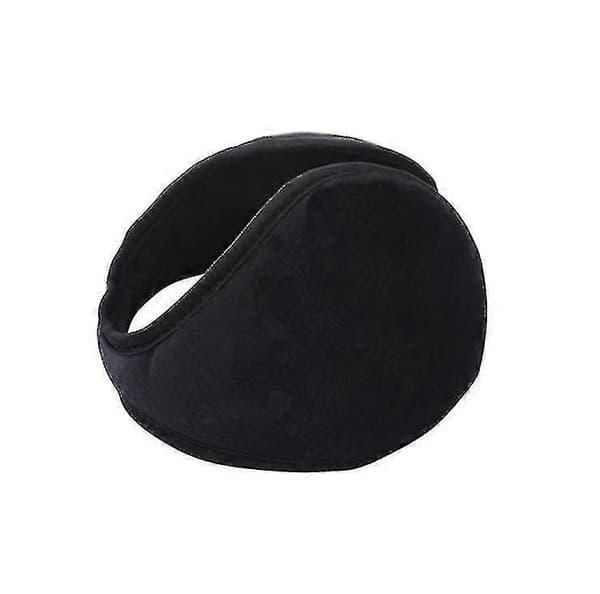 Klassiske varme fleece-ørekopper til mænd og kvinder, unisex, varme vinterørekopper (1x sorte ørekopper)