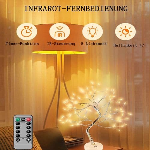 LED-valopuu, 108 LED-koristevalohaaraa 8 tilaa LED-puu himmennettävä LED_MGF
