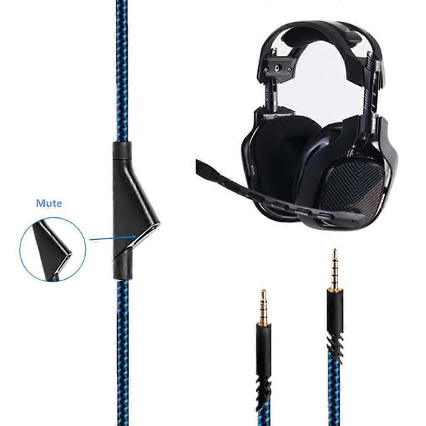 Erstatning for Astro A10 A40 A30 Inline Mute Kabel Ledning Mute Funktion Audio Gaming Ledning til