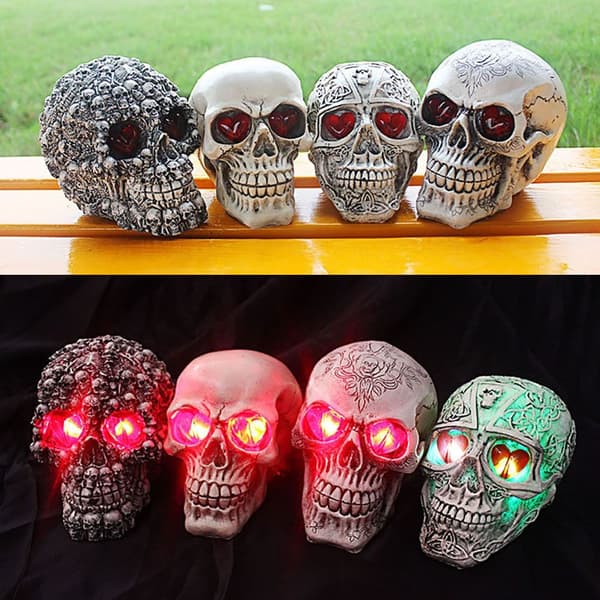 Halloween Skallelys Utskjæring Skjeletthode 3 3 3 3 3