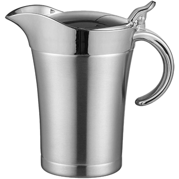 Ruostumattomasta teräksestä valmistettu termospullo, kaksinkertainen eristys, kastikeastia kannella (750 ml) - WELLNGS
