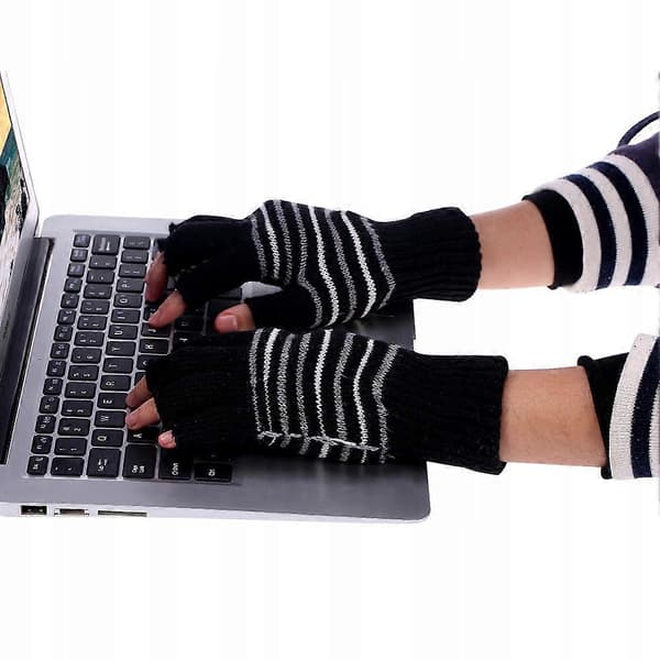 Universella Uppvärmda Handskar För Usb Varma Handskar För Vinterträff black universal