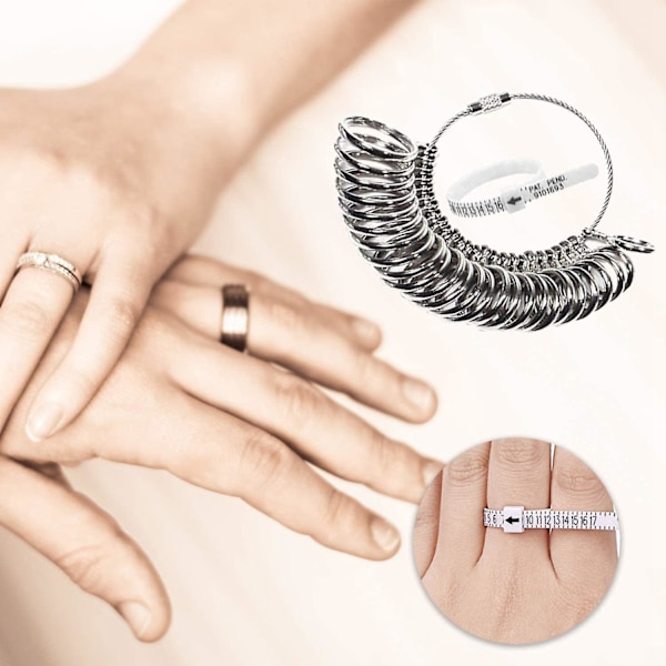 0-13 Ringmätare Mätverktyg Set Metall Ringmätare Metall Ringmått Fingermätare & Ringdorn