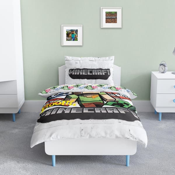 Minecraft-vuodevaatesetti 150x210cm, 50x60cm monivärinen multifärg multicolor