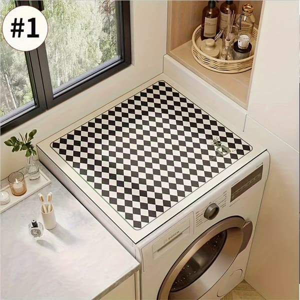 Quick-drying absorbent dust cover for washing machine, diatomaceous earth design Style1 Style1 50*60