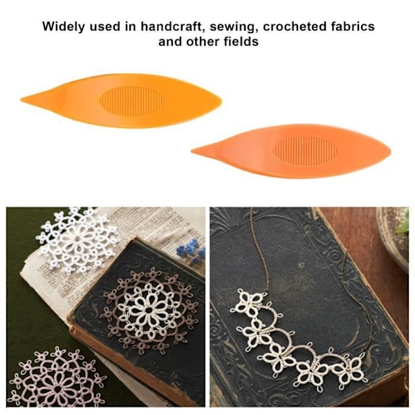 JILA-7643670015085 - Farverige Tatting-spoler, 2 stk. Plastik Tatting-spoler, Tatting-spoler, DIY Håndværk