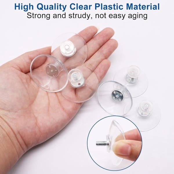 Gängad sugpropp - Transparent sugpropp (50 mm diameter) - 20 stycken