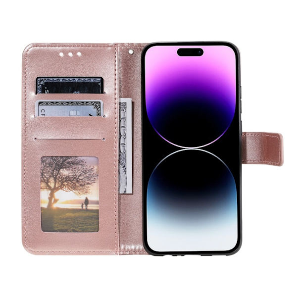 iPhone 16 Skal Mandala Läder Roséguld 66