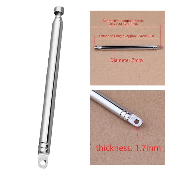 Telescopic Antenna for TV Radio DAB AM/FM - Replacement