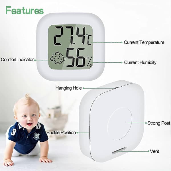 Mini LCD Digital Inomhustermometer Hygrometer 4st Termo Hygrometer Komfortnivåindikator Hög Noggrannhet BärbarCJY