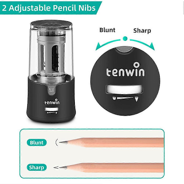 Ammattimainen sähkötarkotin säädettävällä terävyydellä, USB-tarkennustyökalu kotiin ja kouluun Black UK plug