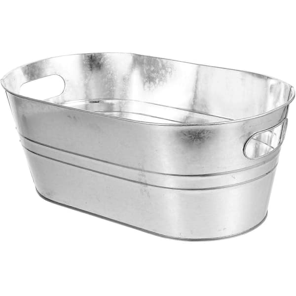 Drikkebøtter til fester Store isbøtter Rektangulær elegant design Metallbøtter til fest 1PcsCJY Sølv Silver 39.30X23.00X15.50CM