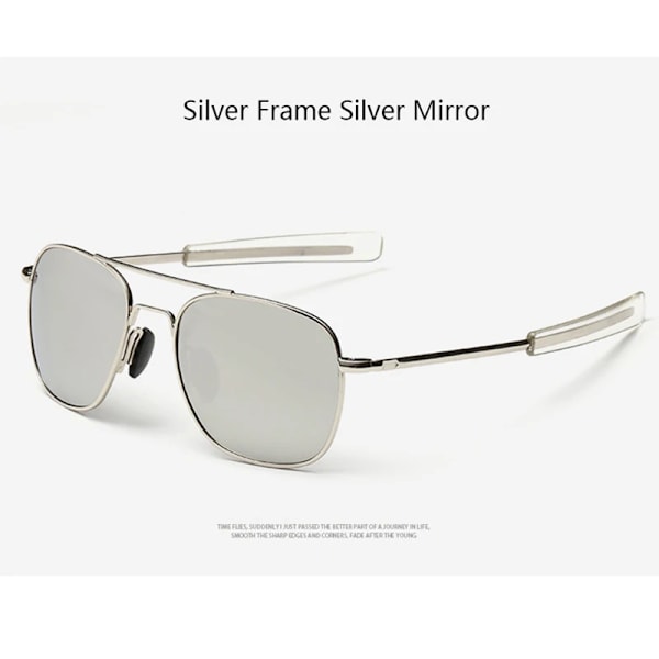 Trendikkäät mustat US Army MILITARY polarisoidut pilotti aurinkolasit miehille, merkki American Optical polarisoidut aurinkolasit Oculos De Sol Silver