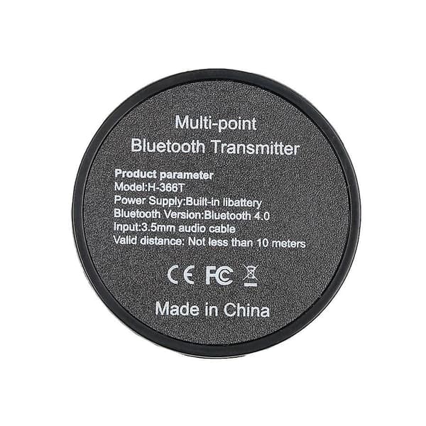 H-366T Bluetooth 4.0 A2DP Multipoint Trådløs Audio Bluetooth Sender Musikk Stereo Adapter Kompatibel med TV Smart Computer