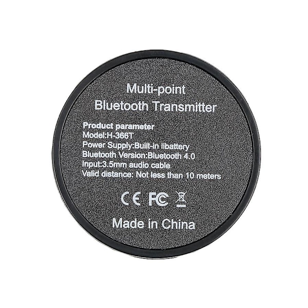 H-366T Bluetooth 4.0 A2DP Multipoint Trådløs Audio Bluetooth Transmitter Musik Stereo Adapter Kompatibel med TV Smart Computer