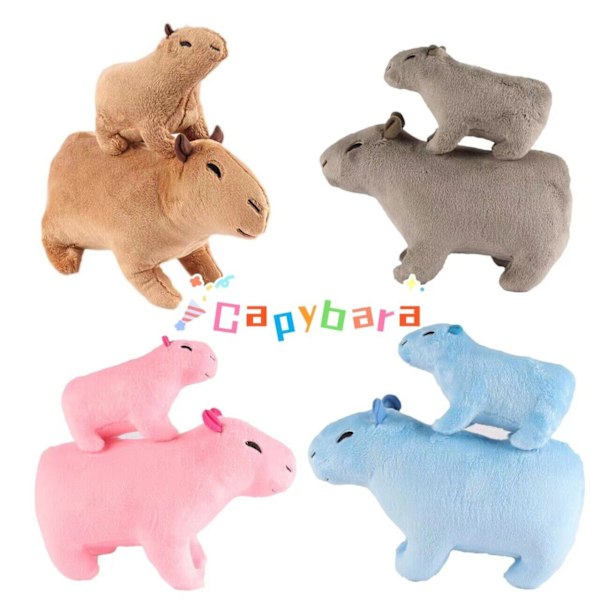 Plushleketøy Søt Stoffdyr Capybara Gnager Dukke Simulering 4 Stiler Brun Brown 30CM