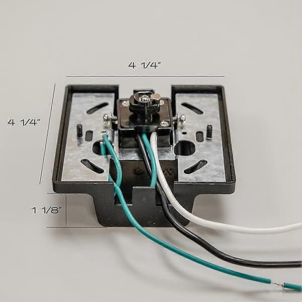 H Track 120V flydende baldakinforbinder, strøm fra samledåse 3-leder H-system sort skinnebelysning strømforsyning Black