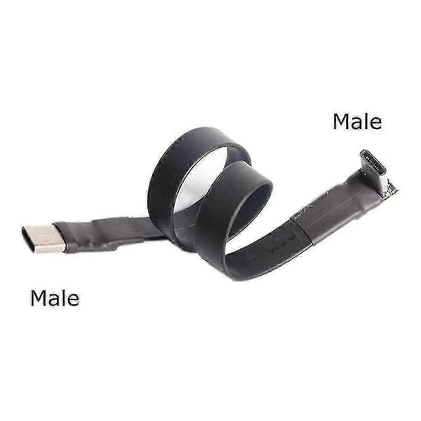 90 Graders Adapter Fpc Fpv Platt USB C-Kabel 3A 10Gbps Förlängningskabel