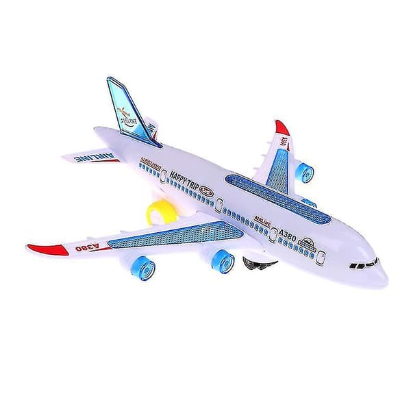 Plast Airbus A380 Modell Fly Elektrisk Blinkende Lys Lyd Leker for Barn