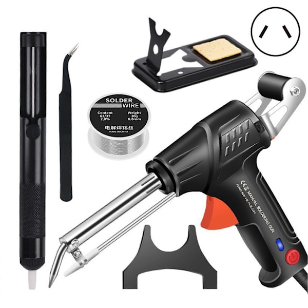 Multifunktionell Lödkolv Lödningsmaskin Set Intern Uppvärmd Industriell Svetsverktyg för Reparationer Hem DIY BK Externally heated AU Plug