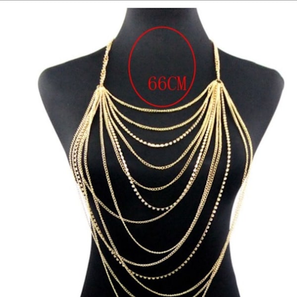 Halsband Kedja Statement Halsband Kroppskedja