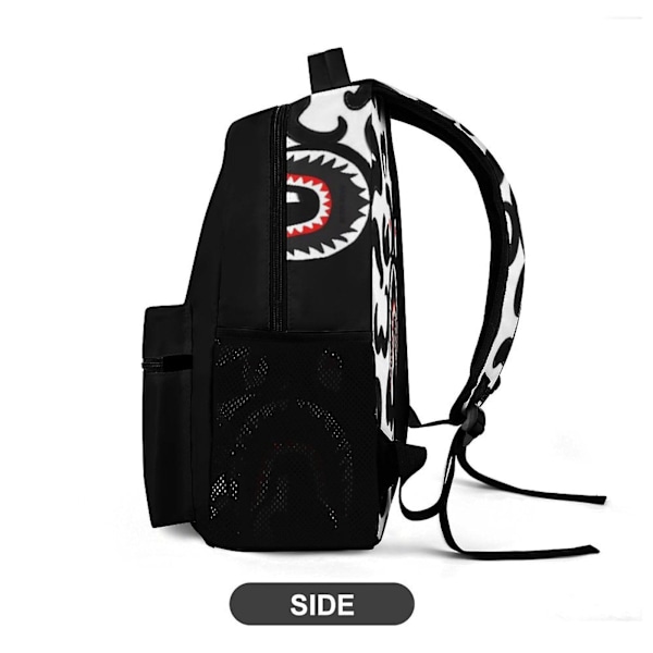 Bape Shark Utomhus Anime Ryggsäck för Män/Kvinnor/Pojkar/Flickor Gåvor Vardagsryggsäck Skolväska Bokväska Tålig Väska 16.1 X 11.8 X 4.729inches