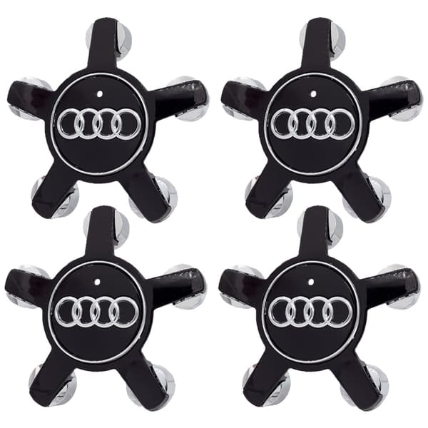 Audi Center Caps / Wheel Hub Car Emblem - 4-pack 58 Silver 60 mm