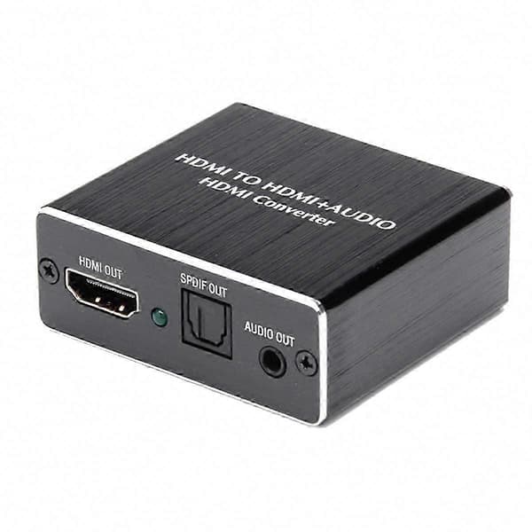 HDMI til Optisk Lydkonverter, SPDIF Stereo Extractor til Digital Lyd, 4K-kompatibel, til TV, PC, PS5, Blu-ray-afspiller, med USB-strømkabel