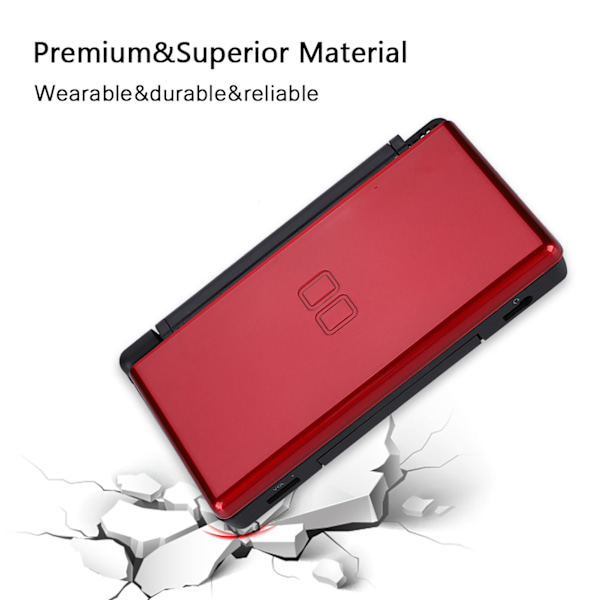 Komplett reparationsdelar för Nintendo DS lite ersättningskit fodral skal (röd)