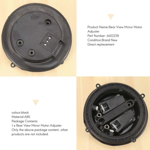 Front Ekstern Bakspejl Motorjustering 660238 til 206 207 306 307 til C2 C3 C4 C5 black