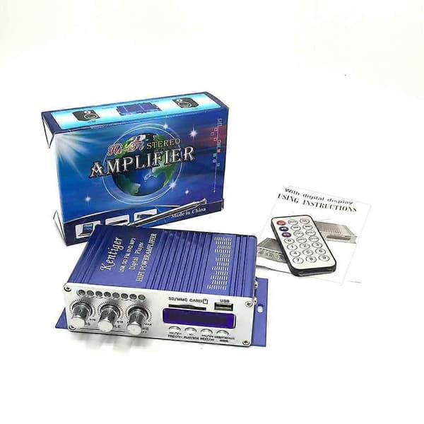 HY502S FM MP3 Audio Høyttaler Bil Bluetooth Stereo for Forsterker Spiller Rød/Blå