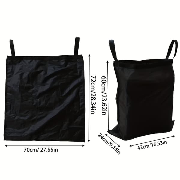 Återvinningskorgar, soptunnor och väskor, lämpliga för 70L/100L behållare, kompatibla med sovrum, kök, badrum, studentrum, 2pcs Black