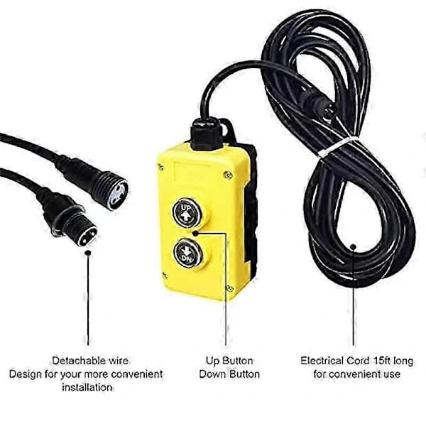 3-wire remote control for dump trailer with hydraulic pump for 12V DC, single-acting, for raising and lowering