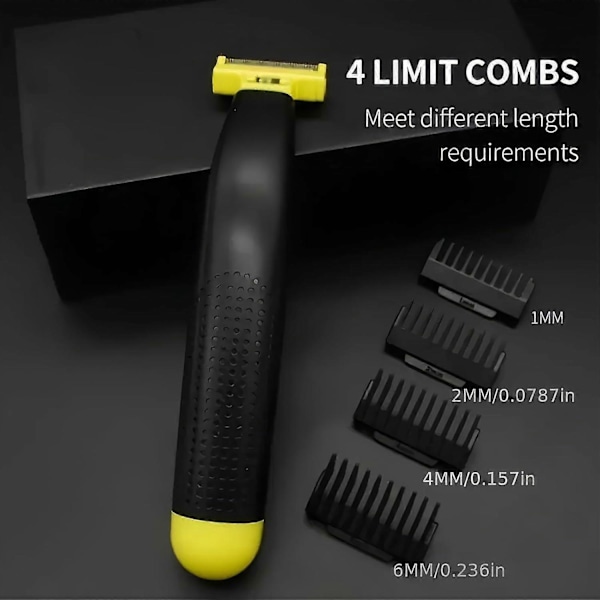 Hårfjerning for menn Intim Hårtrimmer Maskin Klipper Trimmer for Lysken Elektrisk Epilator Barbering for Kvinner Svart Gul ABS