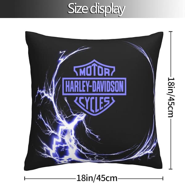 Pudebetræk Harley Davidson Varmt og Blødt Pudebetræk til Dekorative Pudebetræk i Seng Sofa Udendørs Pude (H-402) 45x45cm